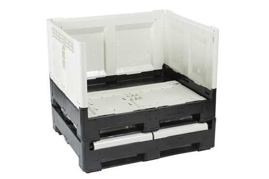 Caisse palette pliable, idéale pour réduire les coûts logistiques de stockage et de transport - 800x1200 mm - PLIBOX812/565/2S_0