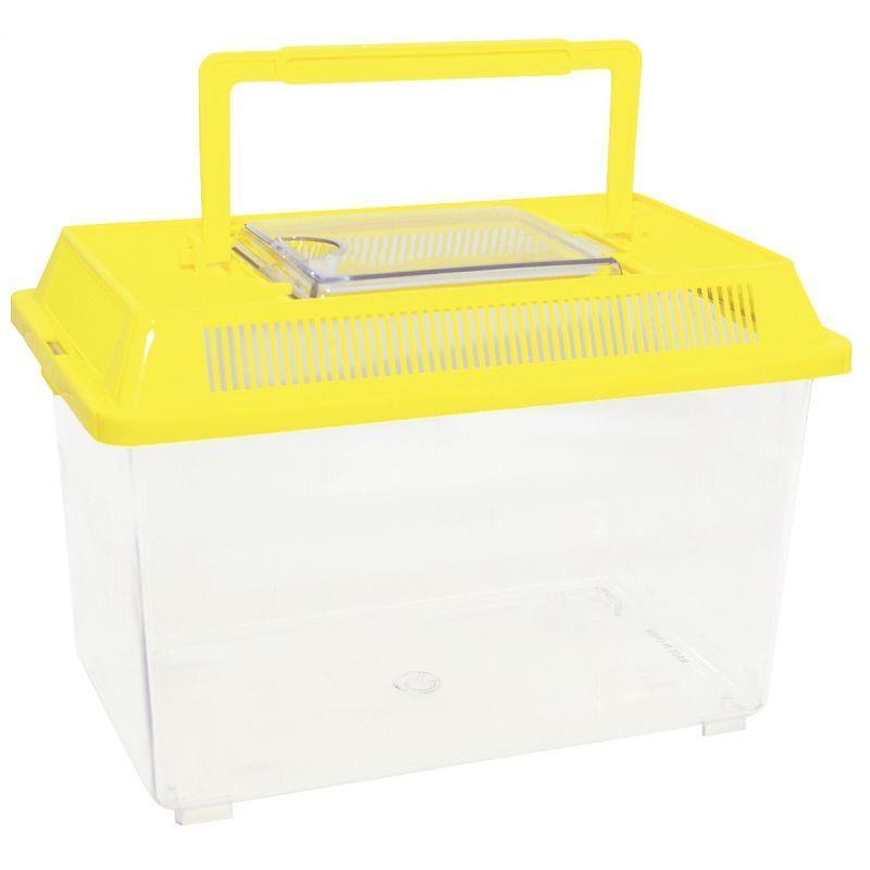 Carton de 2 boîtes à insectes en plastique – tailles différentes avec ouverture et poignée – Coloris assortis_0