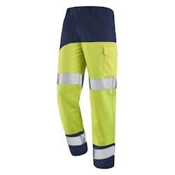 Cepovett - Pantalon de travail Fluo SAFE XP Jaune / Bleu Marine Taille M - M 3603624531805_0