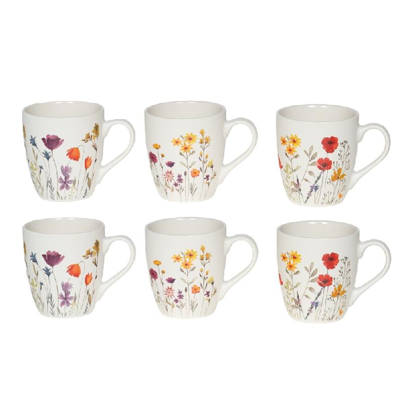 Coffret de 6 tasses Iris 23 cl -  Multicolore Rond Porcelaine Table Passion 11.00x8.00 cm - multicolore porcelaine 3106232313547_0