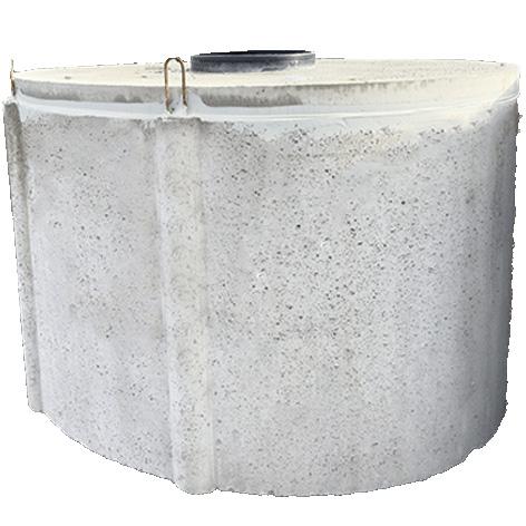 Cuve béton ovale 5000L - citerne enterrée en béton vibré pour récupération d'eau de pluie_0