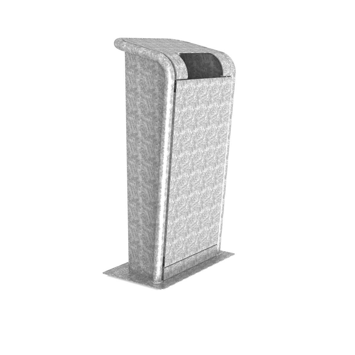 FalcoJona 70 litres - Poubelle publique robuste et design épuré - Serrure anti-vibrations et clé triangle_0