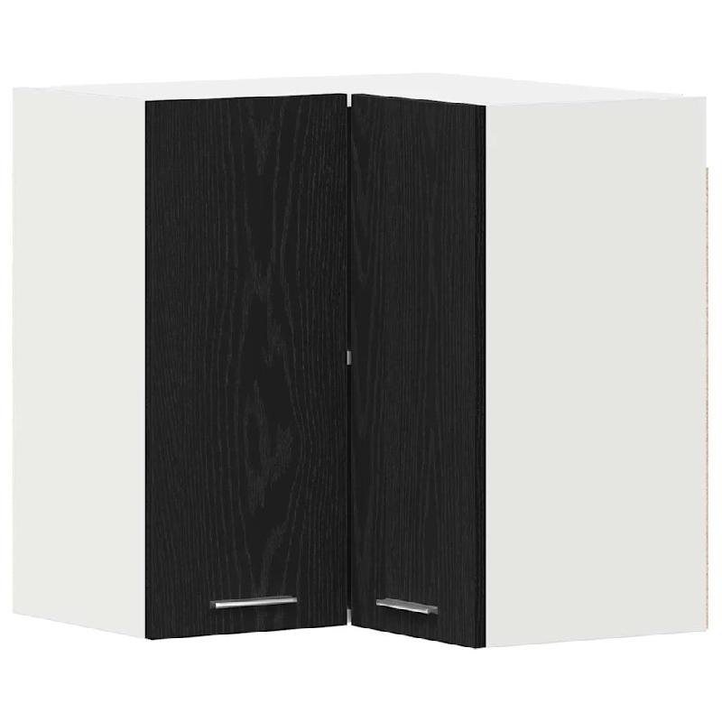 Helloshop26 - Armoire suspendue moderne avec étagère rangement efficace 57 x 57 x 60 cm en bois d'ingénierie chêne noir 02_0051959 - noir Bois mas_0