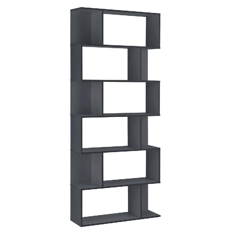 Helloshop26 - Étagère armoire bibliothèque jusqu'à 8 kg charge par compartiment 192 cm gris foncé  03_0004688 - 3000560299781_0
