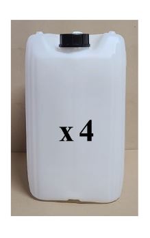 Lot de 4 bidons alimentaires - 20 litres - gerbables avec bouchon inviolable noir homologué Y1.9_0