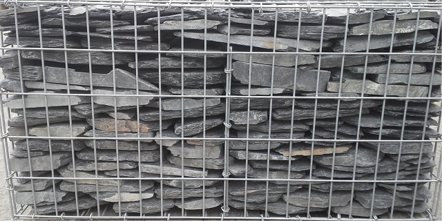 Schiste ardoisier noir - Gabion et décoration - 100% naturel - Granulométries variées - Couleur noir uni_0