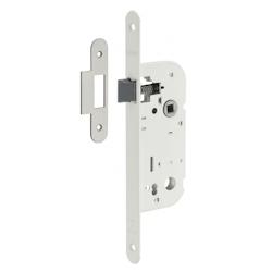 Serrure encastrable pour porte intérieure, BEC DE CANE, axe 40mm, bouts ronds, blanc - THIRARD - blanc 3150260011005_0