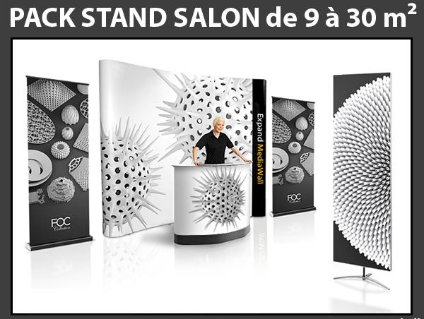 Stands d'exposition complets - Pack stand parapluie courbe avec comptoir, impression et accessoires_0