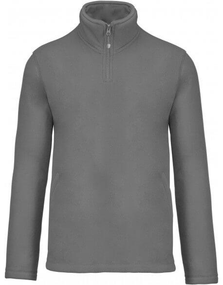 Sweat micropolaire basic unisexe 300gr - POR0005 - Polaire de travail anti-boulochage avec col zippé et poches_0