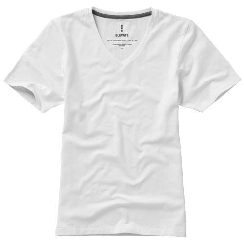 T-shirt bio manches courtes pour femme - Kawartha 38017013 - col V et tissu extensible_0