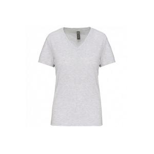 T-shirt bio150ic col v femme (ash,oxford gris) référence: ix379757_0