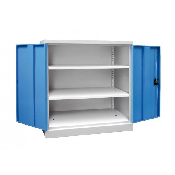 Armoire d'atelier monobloc - longueur 950 mm - armoire basse ou haute - étagères 90 kg - verrouillable - Rolléco_0