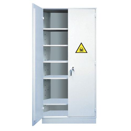 ARMOIRE POUR PRODUITS TOXIQUES 5 ETAGERES + BA C