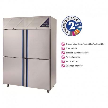 Armoire réfrigérée négative -18/-22°C - 4 portillons - 1400 L - avec groupe logé - DA1404N-3 - Dalmec_0