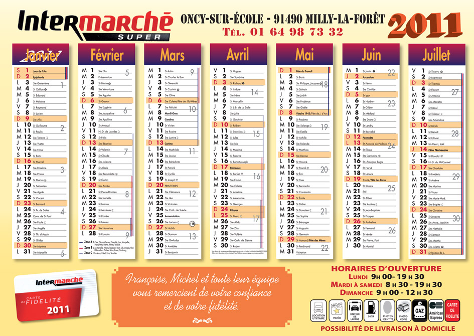 Calendrier de banque contrecollé rembordé A3 (30 x 42 cm) - impression personnalisée - prix mini dès 50 exemplaires_0