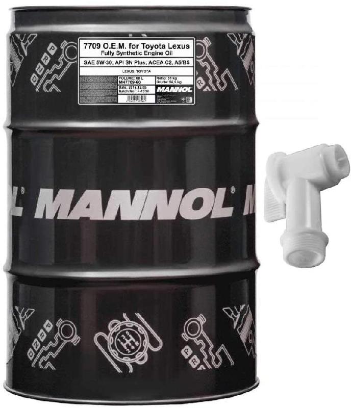 MANNOL - Huile moteur OEM 5W-30 - 60L - MN7709-60 - API SN PLUS, ACEA A5/B5, homologuée par Ford, Fiat, Renault et Toyota_0