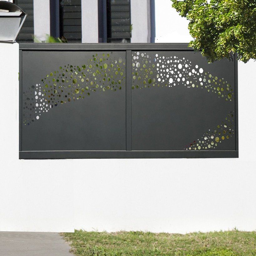 Oxygen - clôture en aluminium avec motif ajouré à vague - thermolaquage Qualicoat - garantie 10 ans_0