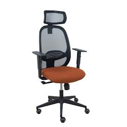 Piqueras y Crespo Silla Cilanco negra malla negra asiento bali marrón oscuro brazo regulable cabecero regulable - marron multi-matériau 354SNM840B46_0