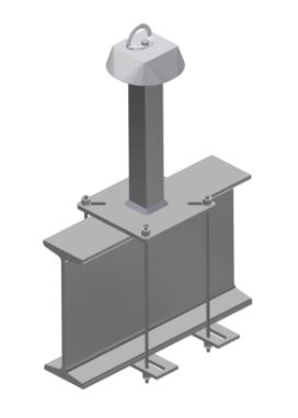 Potelet d'ancrage standard à brider - Dispositif de protection contre les chutes de hauteur - Acier galvanisé EN 795 classe A_0