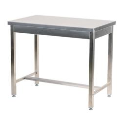 Romux® Table en Acier Inoxydable pour Restauration Centrale sans Étagère 1500x600x850 mm | Table de Travail en Inox Résistante à la Corrosion - 8_0