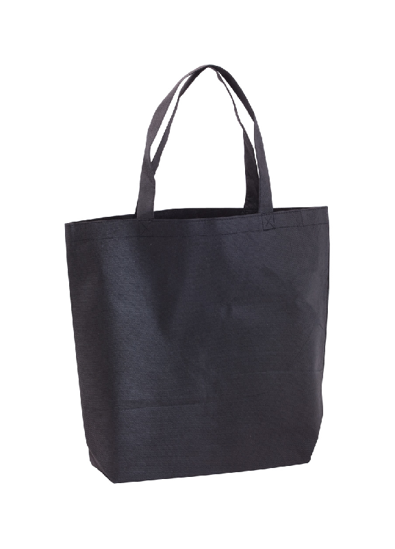 Sac shopping en intissé - anses moyennes - couleur noire - 33.33 g_0