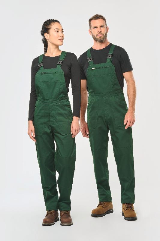 Salopette de travail unisexe WK829 - polyester/coton, multiples poches, lavable à 60°C_0