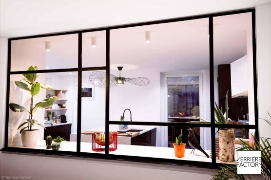Verrière style Mondrian sur mesure : la verrière design déstructurée_0