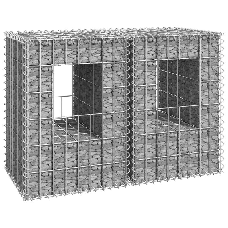 Vidaxl poteaux à panier de gabion 2 pcs 40x40x60 cm fer 151259_0