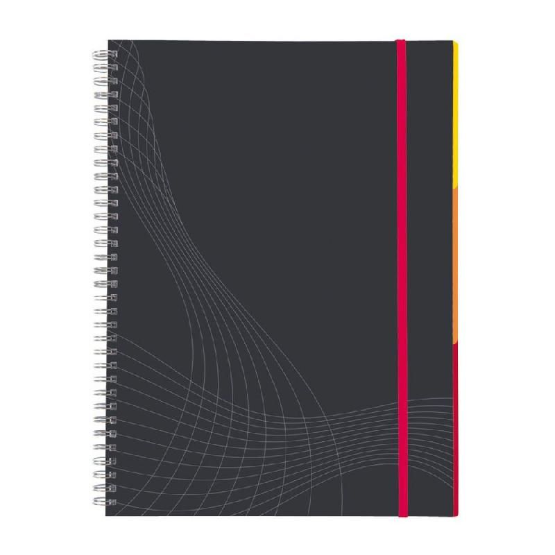 AVERY CAHIER À SPIRALES BOTIZIO PREMIUM - FORMAT A4 MAXI (90 G/M2) - 160 PAGES LIGNÉES - COULEUR GRIS FONCÉ (PRIX À L'UNITÉ)