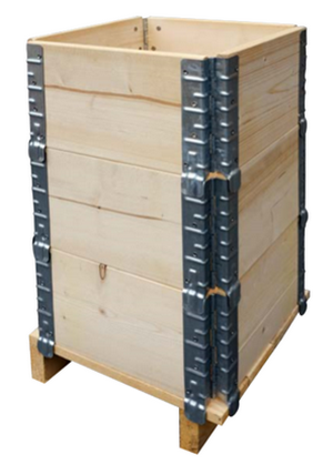 Bac à fouille - Présentoir en bois PEFC avec armature acier - 400 x 400 mm - Pliable et personnalisable_0
