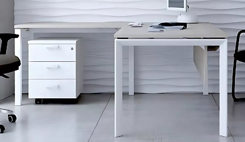Bureau individuel avec retour piètement ouvert So Sierro_0