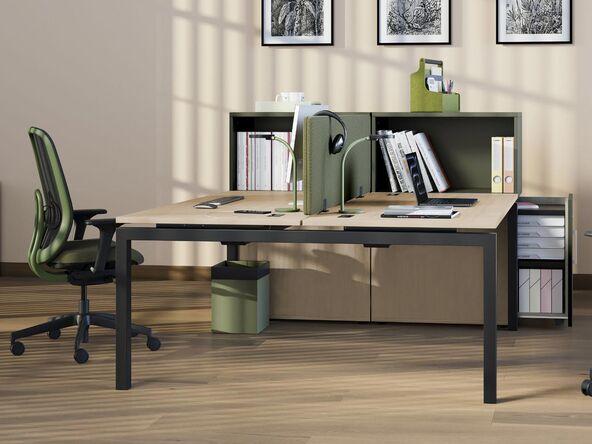 Bureau bench 2 personnes en bois bois pas cher qualité_0