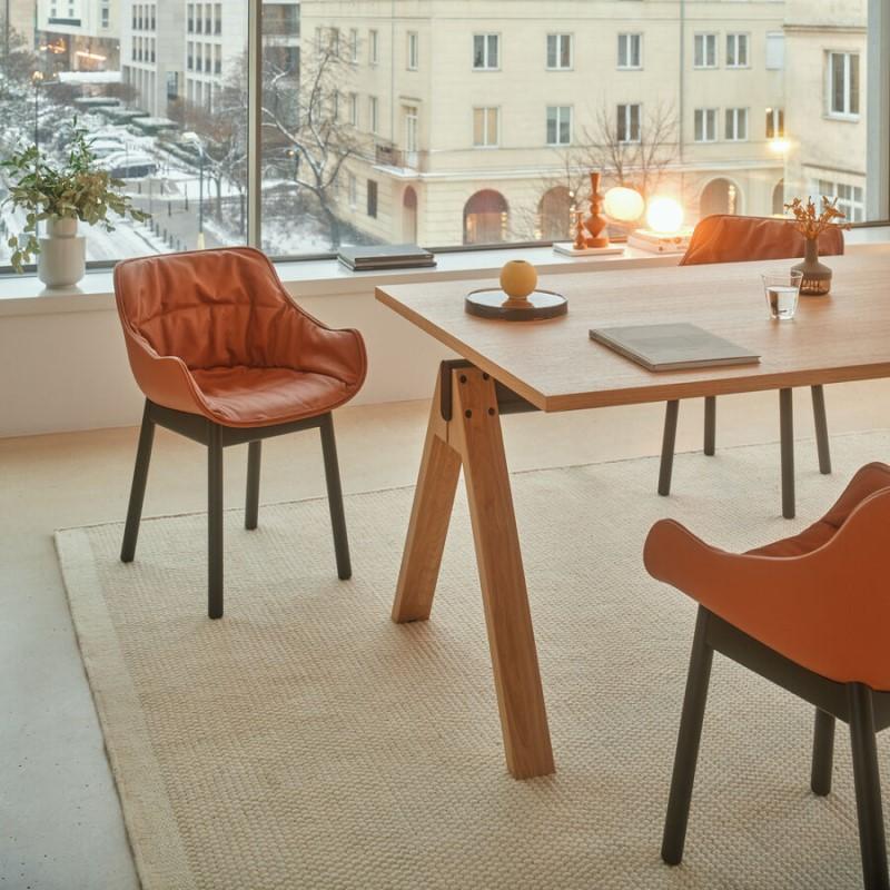 Chaise de restaurant pieds bois - BALTIC Soft Duo - MDD - Matériaux recyclés et recyclables_0