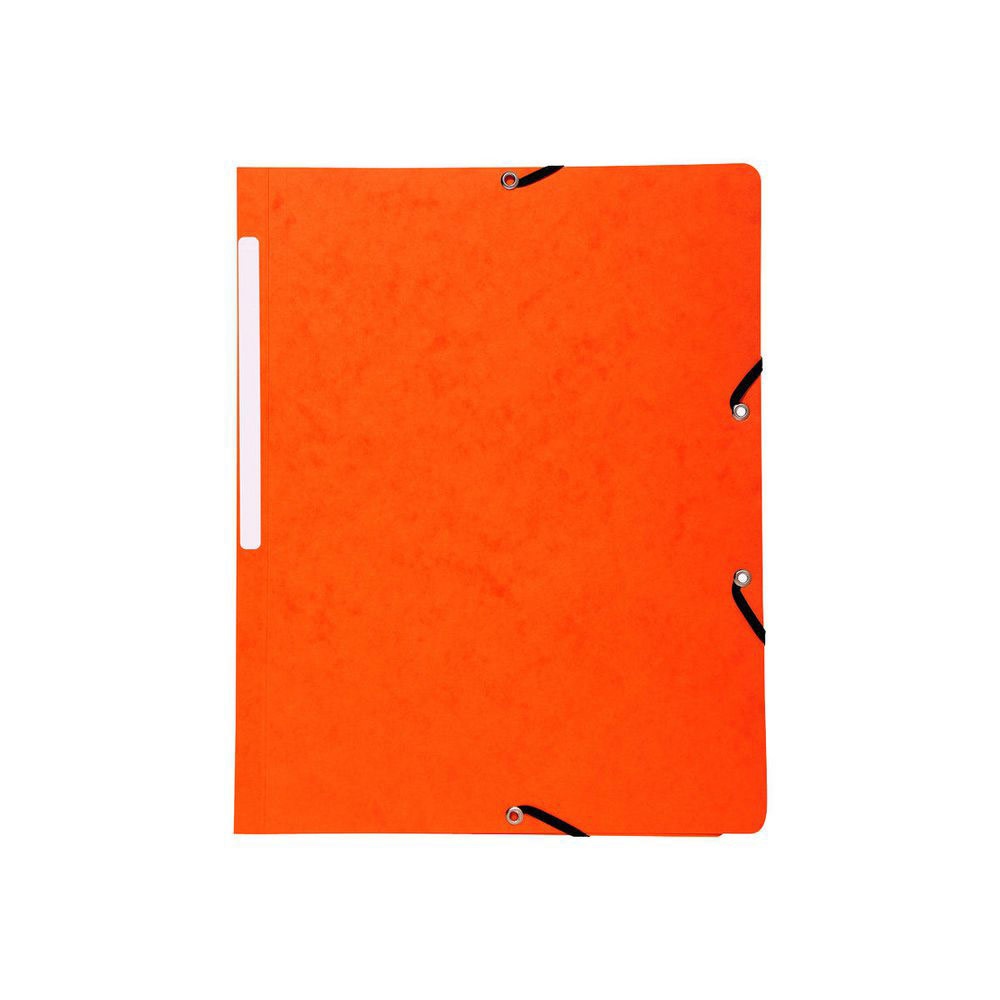 CHEMISE EXACOMPTA SIMPLE A ELASTIQUE - CARTE LUSTREE 5/10E - 390G - COLORIS ASSORTIS ROUGE/VERT/JAUNE/BLEU/ORANGE - LOT DE 10