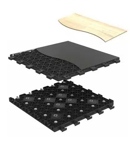 Dalle haut de gamme personnalisable pour aires de jeu - PARQUET PRO - PVC imitation bois avec système renforcé_0