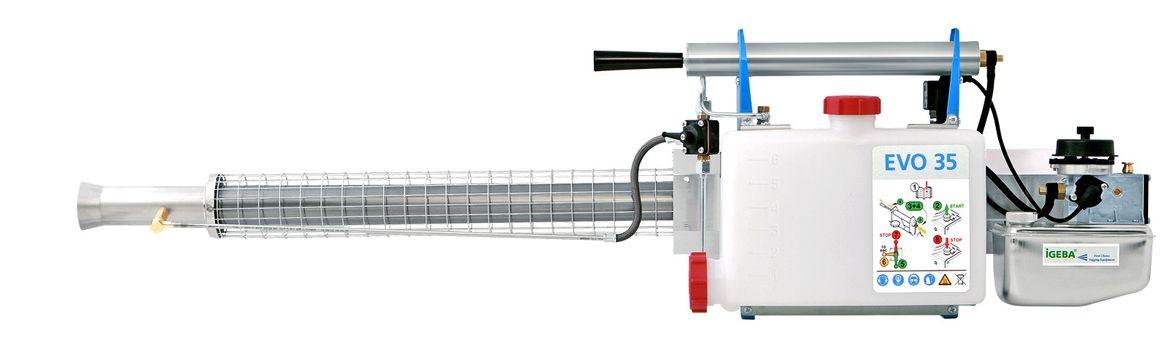 Evo W 35 - Thermonébulisateur Igeba - Dimensions 133,5 x 28,5 x 34 cm - Normes OMS - Réservoir 6,5L_0