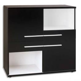 GAUTIER RANGEMENT COMPACT STREET COLORIS NOIR - DIMENSIONS : L101 X H102 X P45 CM