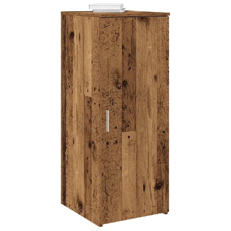 Helloshop26 - Armoire de rangement compacte finition vintage bureau 40 x 45 x 103 cm pratique en bois d'ingénierie vieux bois 02_0051210 - Bois massi_0