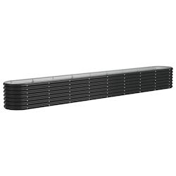 Helloshop26 - Jardinière bac lit surélevé plantes fleurs terrasse jardin de jardin acier enduit de poudre anthracite 02_0039499 - 3000218538606_0