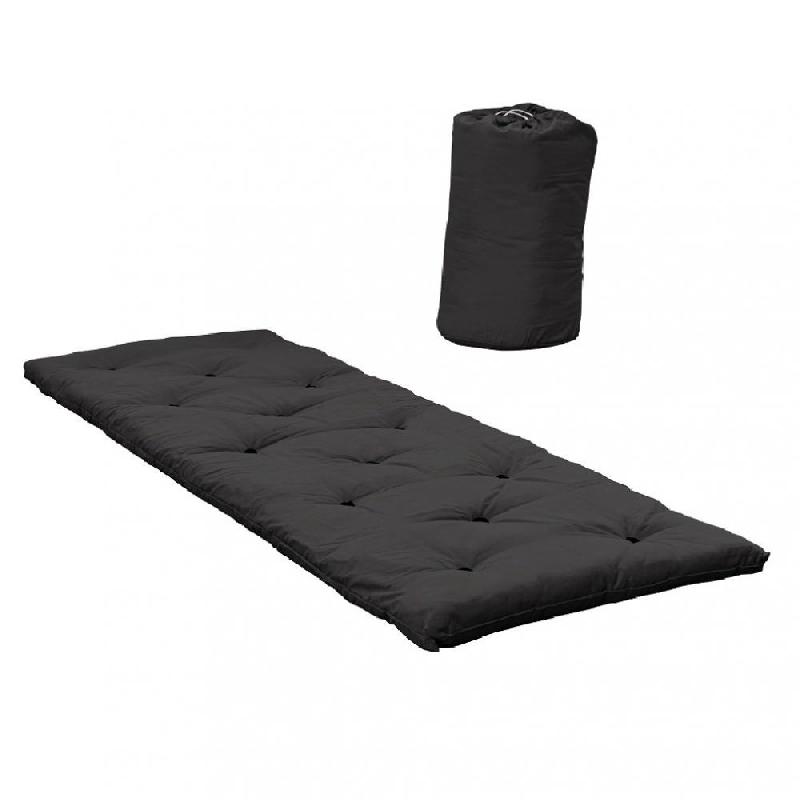 Lit futon Bed in a Bag - Gris foncé - Matelas déplié 70x190 cm, épaisseur 5 cm_0