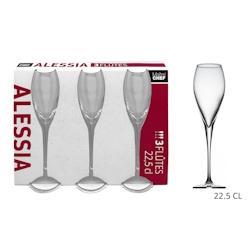 Lot de 8 Flutes Alessia 22.5cl (barette de 3) Maitre Chef - VERRAL011_8_0