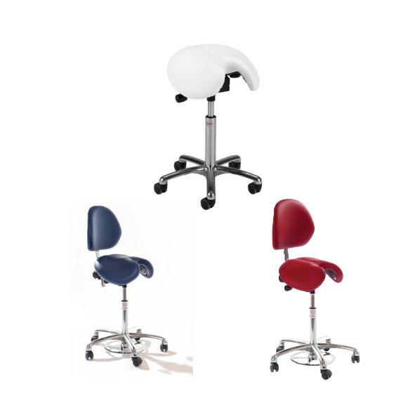 Siège selle professionnel JOLLY - sans dossier - assise en 'V' - norme EN 1335 - garantie 5 ans - fabriqué au Danemark_0