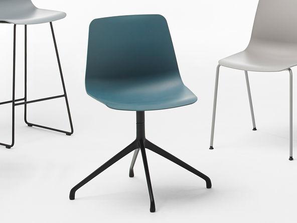 Lot de 2 sièges de réunion pied aluminium giratoire_0