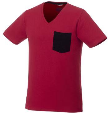 T-shirt manches courtes avec poche homme Gully - Col V - 100% coton - 150 g/m²_0