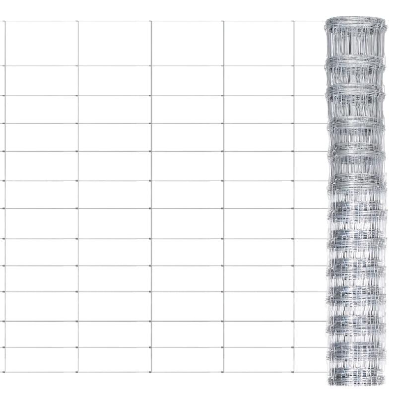 Vidaxl clôture de jardin acier galvanisé 50x1,25 m argenté 149502_0