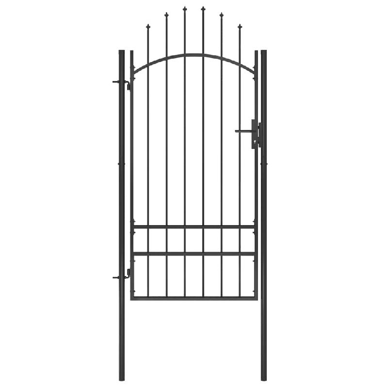Vidaxl portail de jardin acier 1x2,5 m noir 146321_0