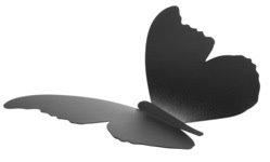ARDOISE MURALE 3D 'BUTTERFLY', NOIR - LOT DE 3