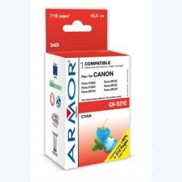 ARMOR CARTOUCHE COMPATIBLE JET D'ENCRE CLI521 CYAN K12466