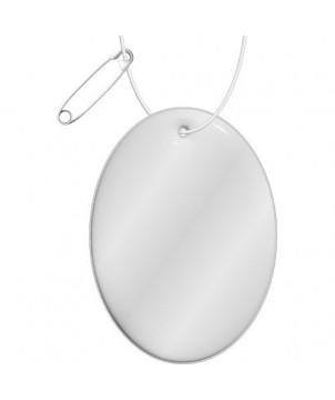 ATTACHE RÉFLÉCHISSANTE OVALE EN TPU H-12 RFX - BLANC - ACCESSOIRES DE SÉCURITÉ PUBLICITAIRES