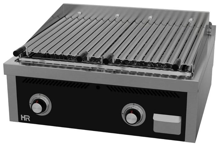 Barbecue à gaz professionnel à poser 800x750x410 mm avec grille en v - PB7508S_0